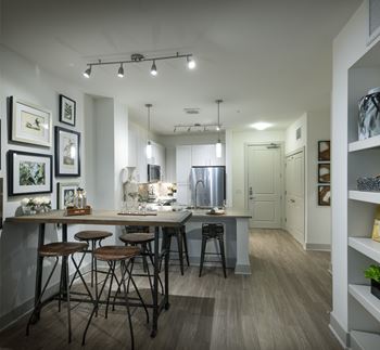 Studio, one, two, and three-bedroom open living plans